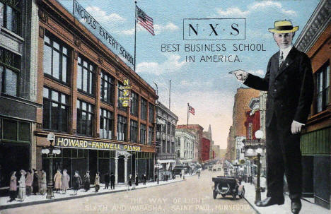 NXS Business School, 6th and Robert, St. Paul, Minnesota,1908